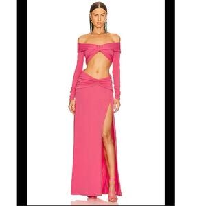 DUNDAS X REVOLVE  Elowen Cut out Maxi Dress in Hot Pink L